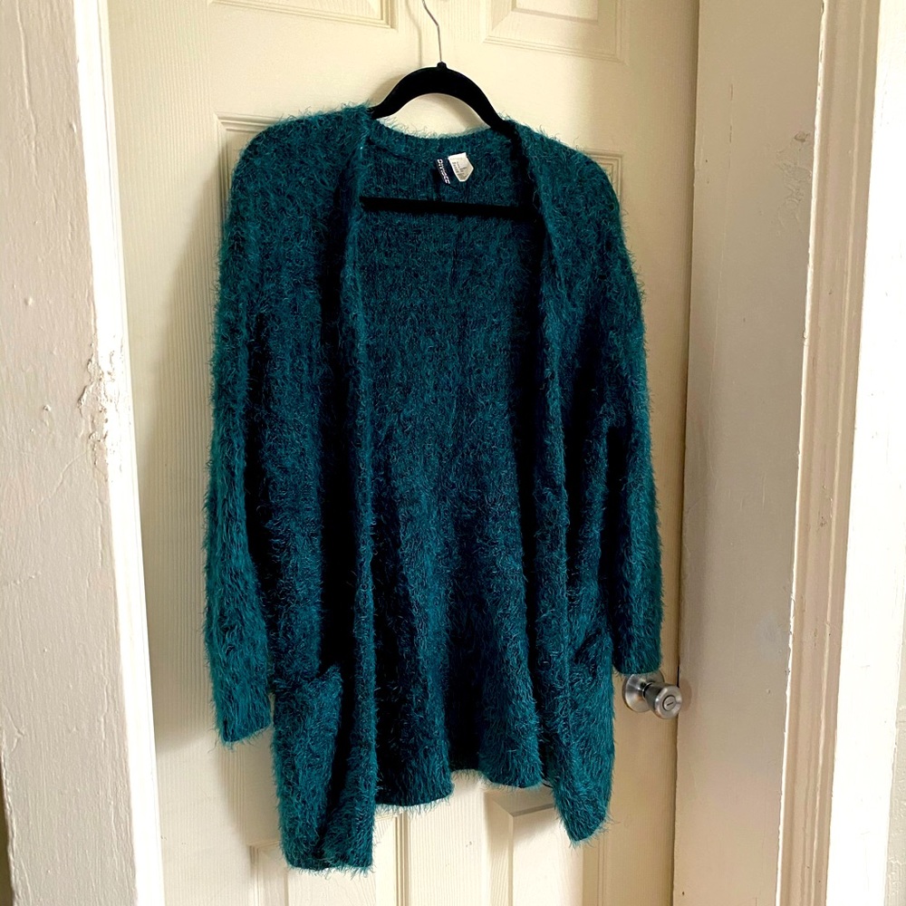 Fuzzy Long Cardigan
